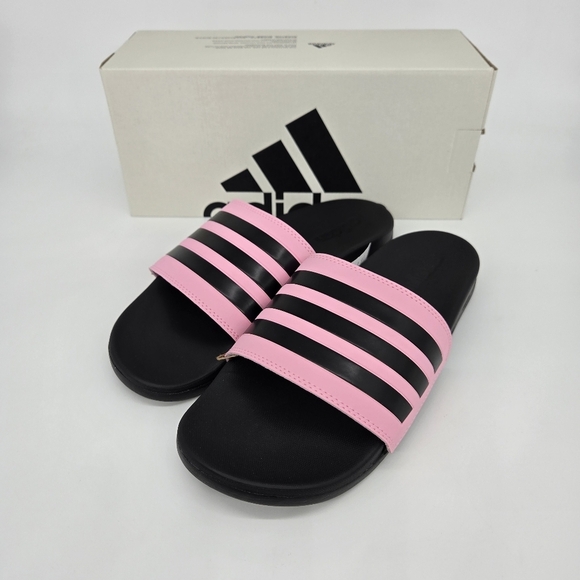 New adidas Adilette Comfort Slides True Pink Core Black Men\'s Shoes Size 11 main image 8